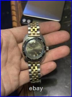 Baylor 70s Automatic Diver Running Condition Unknown Patina Parts/Repair
