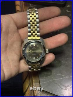 Baylor 70s Automatic Diver Running Condition Unknown Patina Parts/Repair
