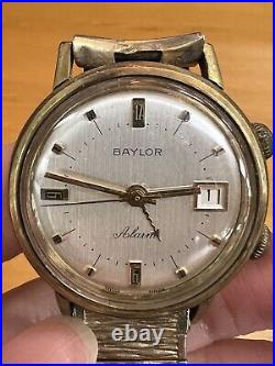 Baylor Alarm Wrist Watch 10K Gold Filled Top Caps 67 Swiss Made Parts Repair
