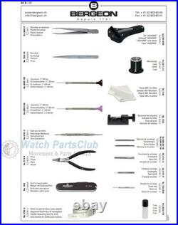 Bergeon Swiss Original Watch Repair Tool Kit for Strap & Case Back Removal