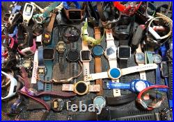 Big Digital Watch Lot For Part Or Repair Garmin, Apple, Casio, Timex, Shark, Samsung