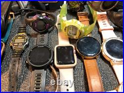 Big Digital Watch Lot For Part Or Repair Garmin, Apple, Casio, Timex, Shark, Samsung