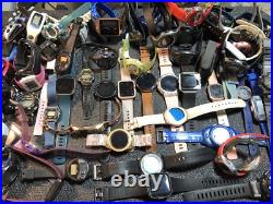Big Digital Watch Lot For Part Or Repair Garmin, Apple, Casio, Timex, Shark, Samsung