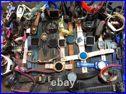 Big Digital Watch Lot For Part Or Repair Garmin, Apple, Casio, Timex, Shark, Samsung