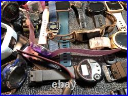 Big Digital Watch Lot For Part Or Repair Garmin, Apple, Casio, Timex, Shark, Samsung