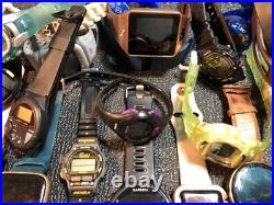 Big Digital Watch Lot For Part Or Repair Garmin, Apple, Casio, Timex, Shark, Samsung