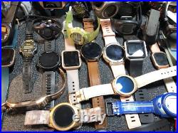 Big Digital Watch Lot For Part Or Repair Garmin, Apple, Casio, Timex, Shark, Samsung