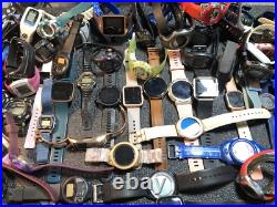 Big Digital Watch Lot For Part Or Repair Garmin, Apple, Casio, Timex, Shark, Samsung