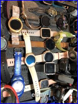 Big Digital Watch Lot For Part Or Repair Garmin, Apple, Casio, Timex, Shark, Samsung