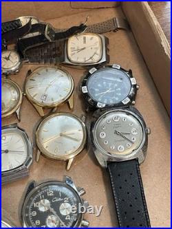 Big Vintage Mixed Watch Lot For Repair Parts Or Working Looks To Be Mostly Men