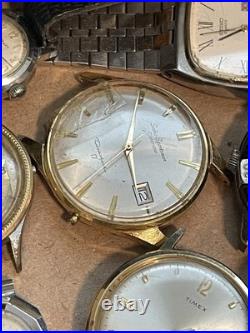 Big Vintage Mixed Watch Lot For Repair Parts Or Working Looks To Be Mostly Men