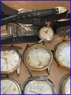 Big Vintage Mixed Watch Lot For Repair Parts Or Working Looks To Be Mostly Men