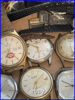 Big Vintage Mixed Watch Lot For Repair Parts Or Working Looks To Be Mostly Men