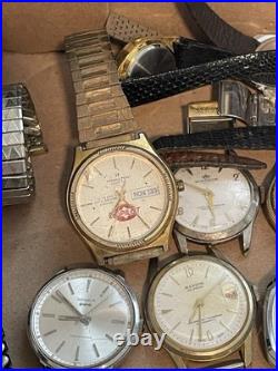 Big Vintage Mixed Watch Lot For Repair Parts Or Working Looks To Be Mostly Men