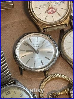 Big Vintage Mixed Watch Lot For Repair Parts Or Working Looks To Be Mostly Men