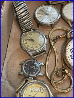 Big Vintage Mixed Watch Lot For Repair Parts Or Working Looks To Be Mostly Men