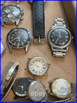 Big Vintage Mixed Watch Lot For Repair Parts Or Working Looks To Be Mostly Men