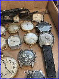 Big Vintage Mixed Watch Lot For Repair Parts Or Working Looks To Be Mostly Men