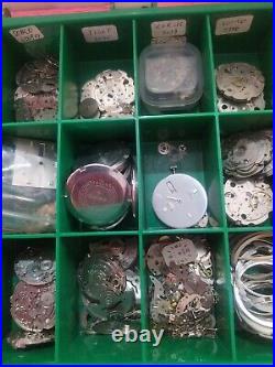 Big lot Vintage Watchmaker movements spare parts repair Mostly for Seiko