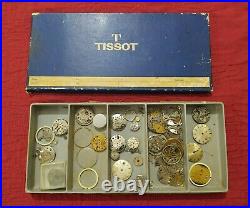Big lot Vintage Watchmaker movements spare parts repair Mostly for Tissot