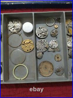 Big lot Vintage Watchmaker movements spare parts repair Mostly for Tissot