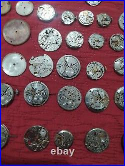 Big lot Vintage Watchmaker watch spare parts steampunk repair Swiss Doxa & More