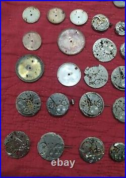 Big lot Vintage Watchmaker watch spare parts steampunk repair Swiss Doxa & More