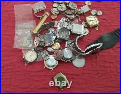 Big lot Vintage Watchmaker watch spare parts steampunk repair Swiss, Ussr, Japan