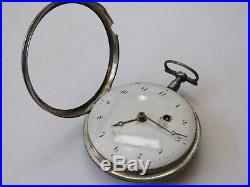 Breguet A Paris Silver Verge Fusee Pocket Watch For Parts/repair