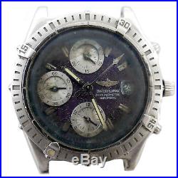 Breitling A13352 Chromomat Chronograph Stainless Steel Case For Parts Or Repairs