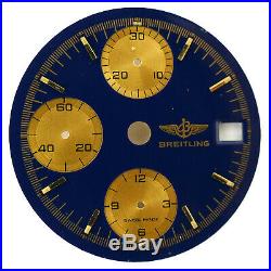 Breitling Chronomat Midsize Watch Blue With Gold Dial For Parts Or Repairs