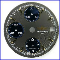Breitling Chronomat Midsize Watch Grey With Blue Dial For Parts Or Repairs