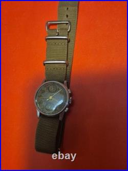 British Military Chronograph WWII watch 1/5 T. P. VENUS 170 For Repair + Parts
