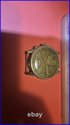 British Military Chronograph WWII watch 1/5 T. P. VENUS 170 For Repair + Parts