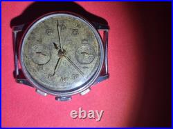 British Military Chronograph WWII watch 1/5 T. P. VENUS 170 For Repair + Parts