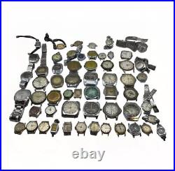 Bulk Job Lot Of Watches Vintage Manual, Automatic + Quartz 50+ Parts & Repair