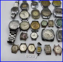 Bulk Job Lot Of Watches Vintage Manual, Automatic + Quartz 50+ Parts & Repair