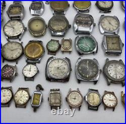 Bulk Job Lot Of Watches Vintage Manual, Automatic + Quartz 50+ Parts & Repair