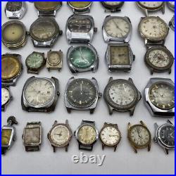 Bulk Job Lot Of Watches Vintage Manual, Automatic + Quartz 50+ Parts & Repair