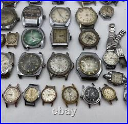 Bulk Job Lot Of Watches Vintage Manual, Automatic + Quartz 50+ Parts & Repair