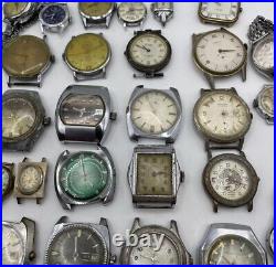 Bulk Job Lot Of Watches Vintage Manual, Automatic + Quartz 50+ Parts & Repair