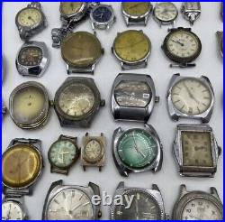 Bulk Job Lot Of Watches Vintage Manual, Automatic + Quartz 50+ Parts & Repair