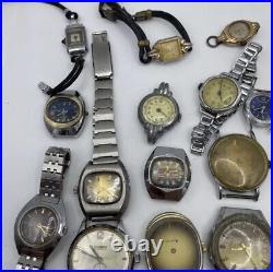 Bulk Job Lot Of Watches Vintage Manual, Automatic + Quartz 50+ Parts & Repair