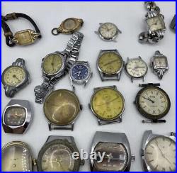 Bulk Job Lot Of Watches Vintage Manual, Automatic + Quartz 50+ Parts & Repair