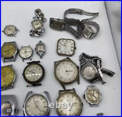 Bulk Job Lot Of Watches Vintage Manual, Automatic + Quartz 50+ Parts & Repair