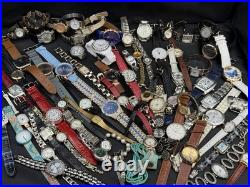 Bulk Lot of 66 Watches As-Is Parts Or Repair for Parts Only Mixed Wristwatch
