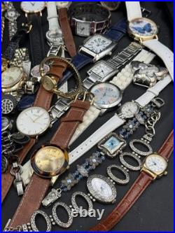 Bulk Lot of 66 Watches As-Is Parts Or Repair for Parts Only Mixed Wristwatch