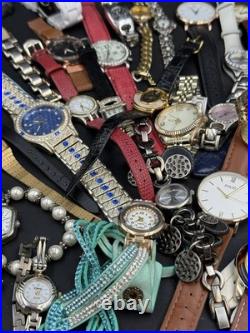 Bulk Lot of 66 Watches As-Is Parts Or Repair for Parts Only Mixed Wristwatch