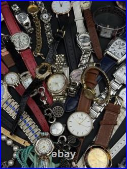 Bulk Lot of 66 Watches As-Is Parts Or Repair for Parts Only Mixed Wristwatch