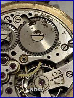 Bulova 10AH Mono pusher Mens 10k RGP chronograph watch parts repair military